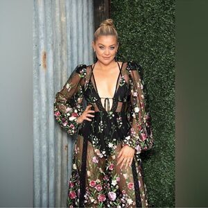 Free People For Love & Lemons Luna Sheer
Floral Maxi Dress /size  XS